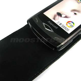 LEATHER CASE COVER POUCH FOR SAMSUNG S8500 WAVE BLACK  