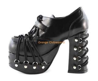DEMONIA CHARADE 35 Gothic Platform Womens Oxford Shoes  