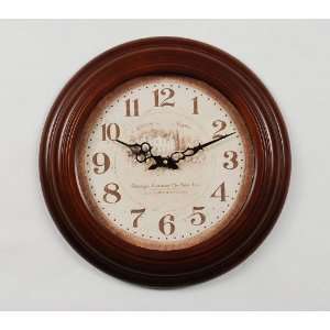  Ashton Sutton Chateau Royalle Walnut Finish Wall Clock 