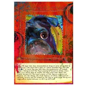  Pug Mixed Media Collage