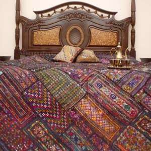  Akbar Embroidered Tapestry Bedspread   Full/Queen