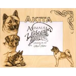  Akita Laser Engraved Dog Matte 5x7
