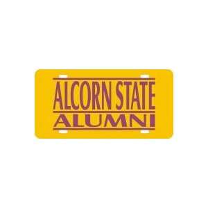  License Plate   ALCORN STATE ALUMNI BAR GOLD/PURPLE 
