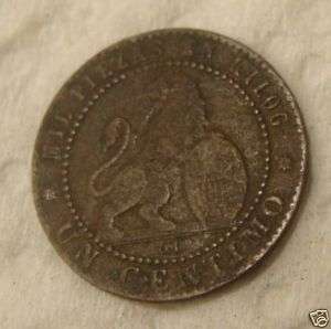 Spain 2 Centimos 1870 España Coin Coins EXCELLENT COIN  