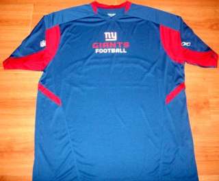NEW YORK GIANTS SIDELINE STAY DRY JERSEY SHIRT LARGE  
