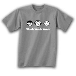 Three Stooges Woob Woob Cartoon GRAY Adult T Shirt  