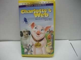Charlottes Web VHS kids cartoon Movie With Clamshell 097360809930 