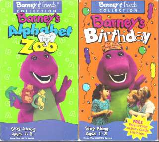 Barney   Barneys Alphabet Zoo (VHS, 1994) & Barneys Birthday (VHS 