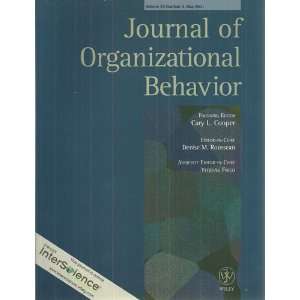   of Organizational Behavior Volume 22 Number 3, May 2001 (Volume 22