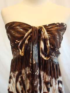 New Womens Brown Halter Strap Prom Smocked Long Maxi Dress XL XXL 3XL 