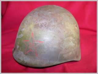 WW2 Russian SSCH 39 helmet in original paint with star. Rare type 