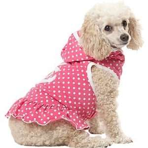   Pup Crew Pink Dotted Anchor Dog Hoodie, Large Pet 