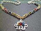 Autism Awareness Necklace   Chainmaille  Aspergers Jewe.​