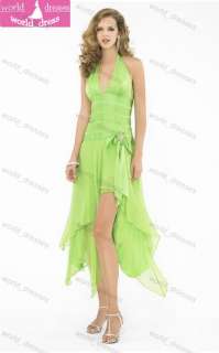 New Halter Bridesmaid Formal evening gown Wedding cocktail Ball party 