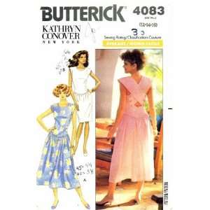 Butterick 4083 Sewing Pattern Misses Kathryn Conover Dropped Waist 