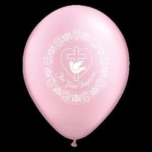  Baptism Balloons   11 Baptism Dove Pink Toys & Games