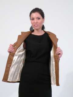 Vtg 60s deerskin soft leather brown jacket blazer S M  