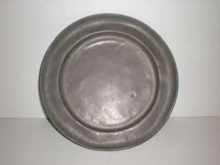   Vtg Old LARGE 9.25in German Pewter Plate Dish Charger Angle Marks Zin