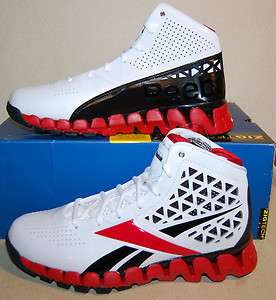 New Reebok ZigTech Zigslash White/Red/Black Basketball Shoes Men sizes 