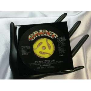 Starship 45 rpm Record Drink Coaster   We Built This City 