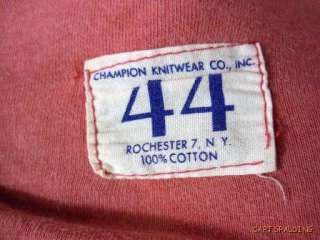 Vtg 50s 60s Champion. Football Jersey Sport Athletic Shirt. 44.Red 