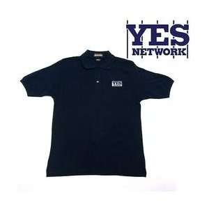  YES Network Womens Short Sleeve Pique Polo   Navy Large 