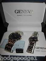 His & Hers Matched Set of Geneva Classic Wrist Watches NIB  