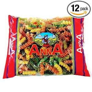 Anna Tricolor Fusilli 109, 1 Pound Bags Grocery & Gourmet Food
