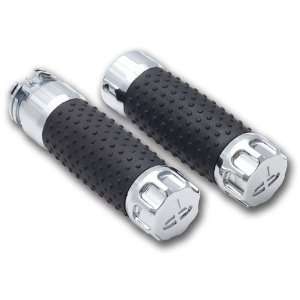  CARL BROUHARD CLASSIC CUT CHROME GRIPS FOR 1984+ HARLEY 
