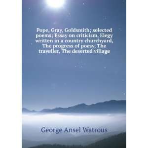   , The deserted village George Ansel Watrous  Books
