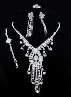 wholesale 6sets mix style rhinestone jewelry set neckalce+earring 