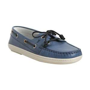    Tods blue leather Marlin Barca boat shoes 