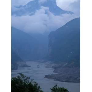 Entrance to Qutang Gorge, Three Gorges, Yangtze River, China Premium 