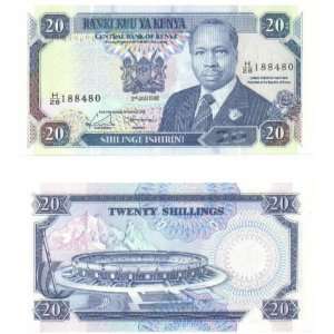  Kenya 1992 20 Shillings, Pick 25e 