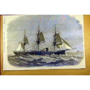 1870 Iron Clad Fleet Hms Invincible Ship Naval Print 