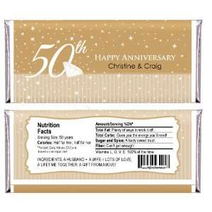   50th Anniversary   Personalized Candy Bar Wrapper Anniversary Favors