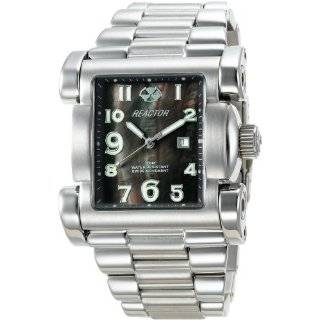 REACTOR Mens 80001 Ion Black Pearl Dial Stainless Steel Watch