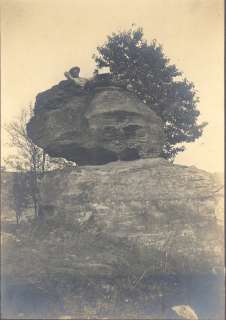 1905 ZANESVILLE OHIO AREA MAN HUGE ROCK CABINET PHOTO  