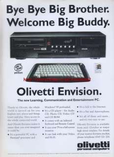 Olivetti Envision P75 Computer 1995 Magazine Advert #2462  