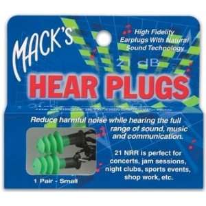  Macks Small Size Hi Fi Hear Plugs Natural Sound Musicians 