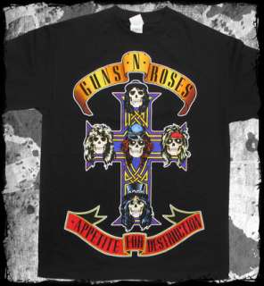 Guns N Roses   appetite for destruction   official t shirt   FAST 
