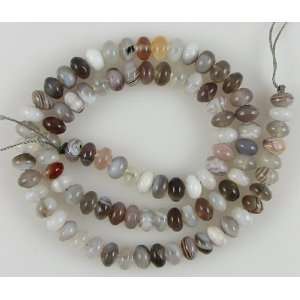  6.5mm botswana agate rondelle beads 16 strand