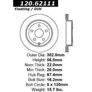  Centric Parts 121.62111 C Tek Standard Brake Rotor 