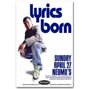  Lyrics Born Poster   Wh Concert Flyer   Neumos