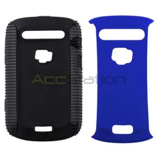 Black Blue Hard Case+Privacy SP+Cable+Charger For BlackBerry Bold 9900 