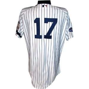   Used Home Pinstripe Jersey w All Star, Stadium Patches and Arm Band