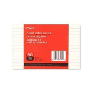  Mead Mead Double Ruled 4x6 Index Cards MEA63460 Office 