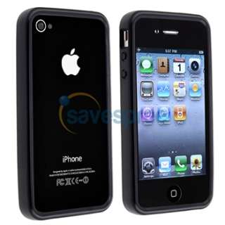 BLACK CASE+PRIVACY PROTECTOR for Apple iPhone 4 s 4s G 4TH  