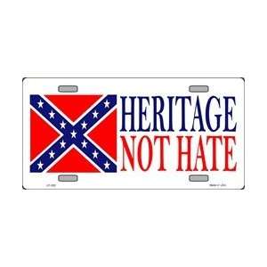     030 Heritage Not Hate Confederate License Plate   6420 Automotive