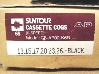 NOS Suntour Accushift Plus 6 Speed Cassette13x26  